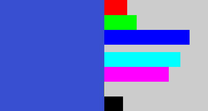 Hex color #394fd1 - warm blue