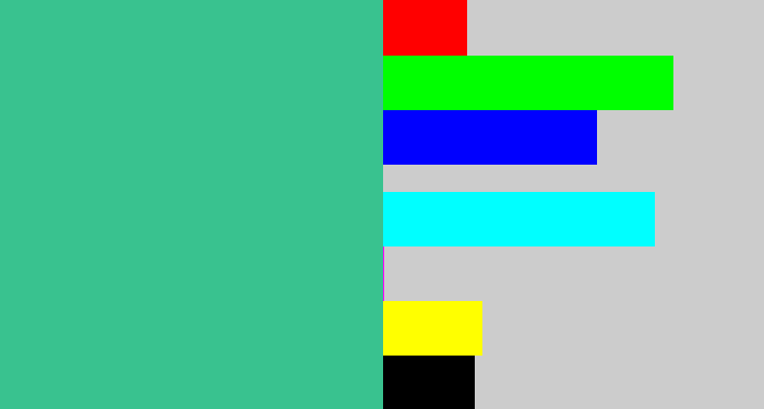 Hex color #39c28f - greenish teal