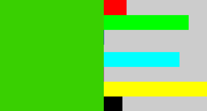 Hex color #39d001 - vivid green