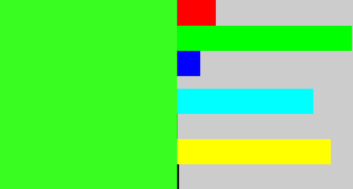 Hex color #39fd21 - radioactive green