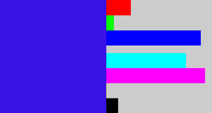 Hex color #3a11e4 - blue/purple