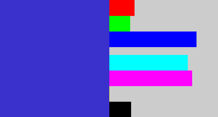 Hex color #3a31cd - blurple