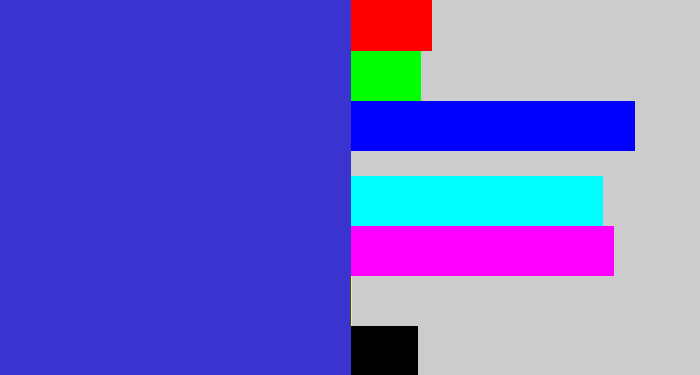 Hex color #3a33cf - blurple