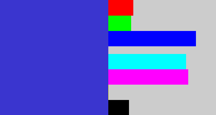 Hex color #3a35cf - blurple