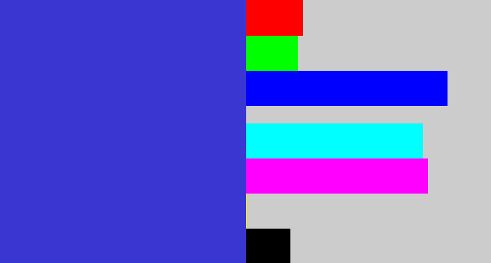 Hex color #3a36d1 - blurple