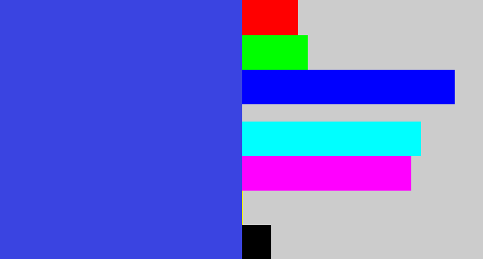 Hex color #3a44e1 - warm blue