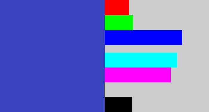 Hex color #3a45bd - blue blue