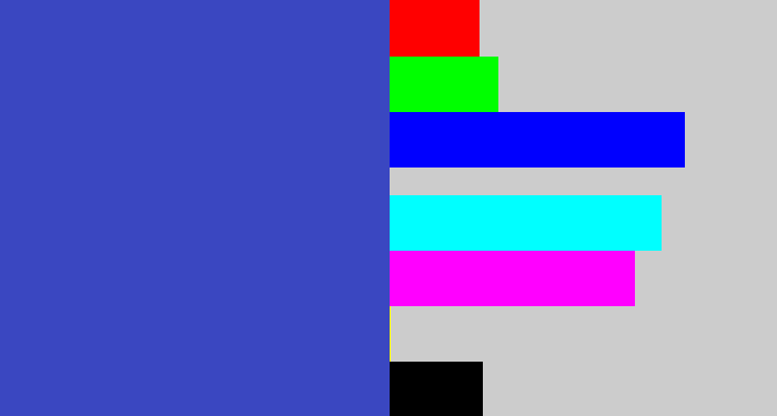 Hex color #3a47c1 - blue blue