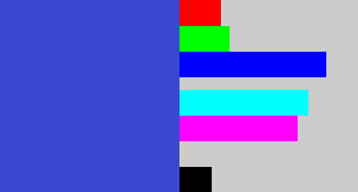 Hex color #3a47d1 - warm blue