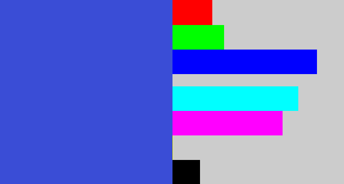 Hex color #3a4dd6 - warm blue