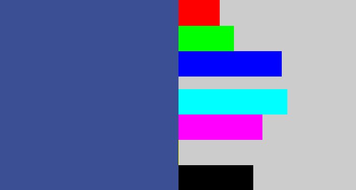 Hex color #3a4f94 - denim blue