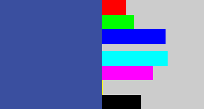 Hex color #3a4f9f - denim blue