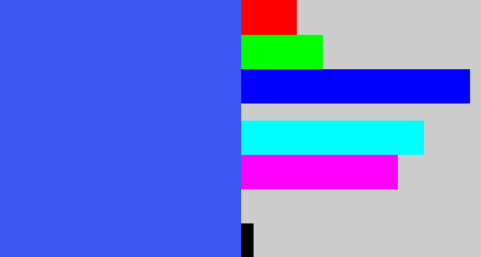 Hex color #3a56f3 - warm blue