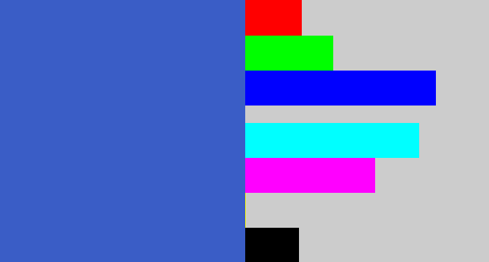 Hex color #3a5dc6 - medium blue