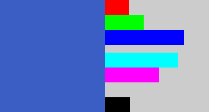 Hex color #3a5ec3 - medium blue