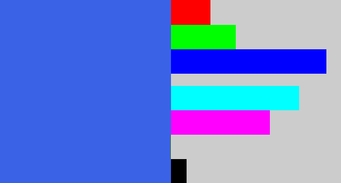 Hex color #3a62e7 - warm blue