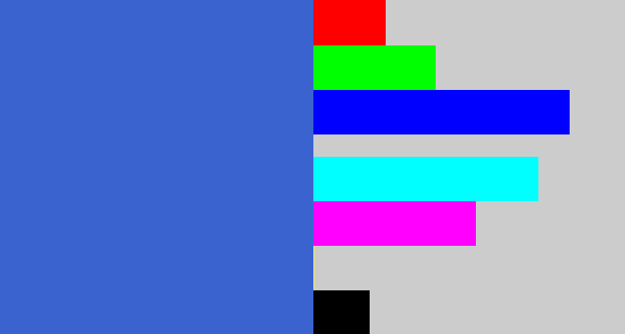 Hex color #3a63d0 - warm blue