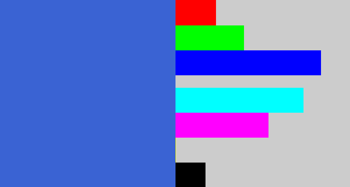 Hex color #3a63d3 - warm blue
