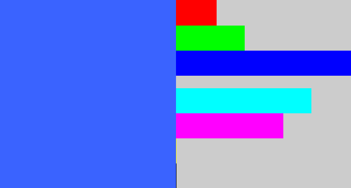 Hex color #3a63ff - lightish blue