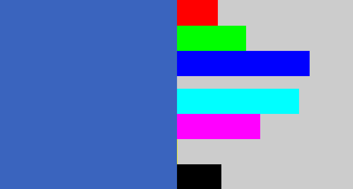 Hex color #3a64be - medium blue