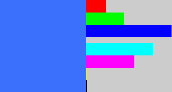 Hex color #3a70fc - lightish blue