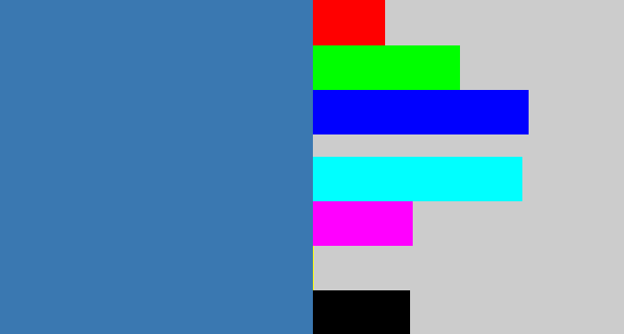 Hex color #3a78b1 - flat blue