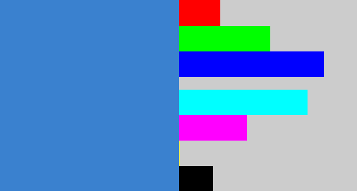 Hex color #3a81cf - windows blue