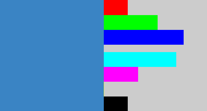 Hex color #3a84c4 - windows blue