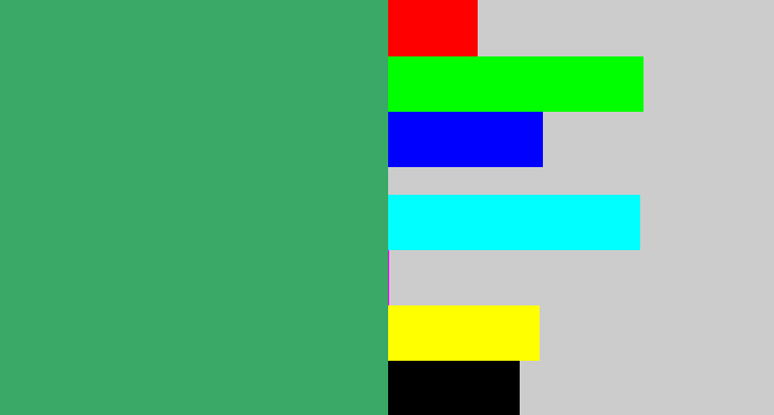 Hex color #3aa866 - greenish