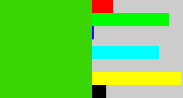 Hex color #3ad504 - vivid green