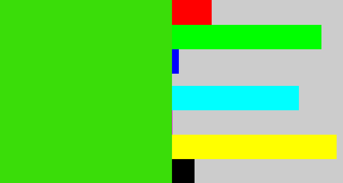 Hex color #3add09 - vivid green
