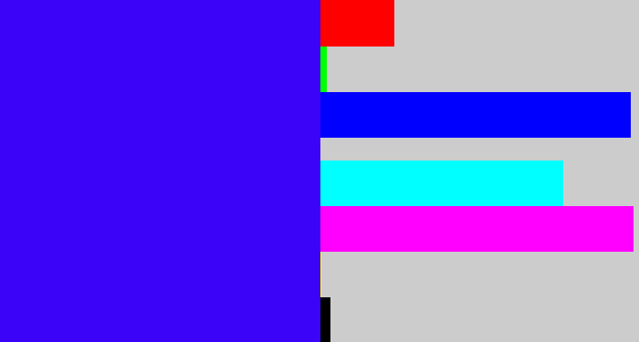 Hex color #3b04f8 - blue/purple