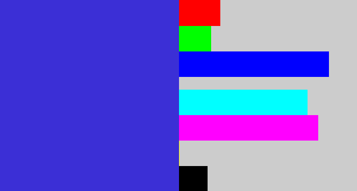 Hex color #3b2fd6 - blurple