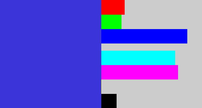 Hex color #3b34d9 - blurple