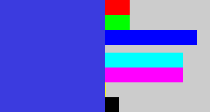 Hex color #3b3bdf - blurple