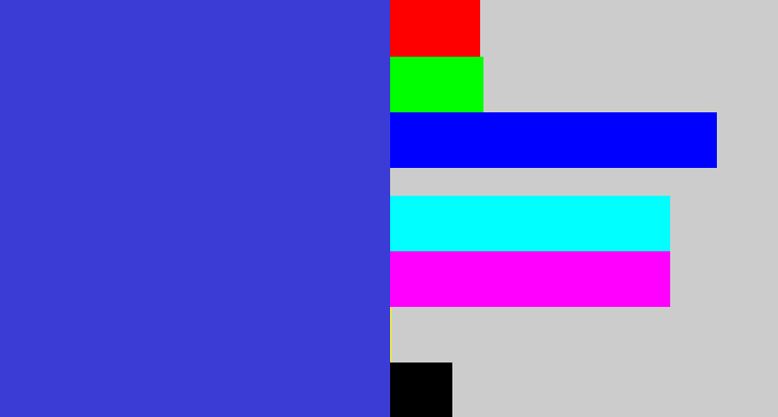 Hex color #3b3cd5 - blurple