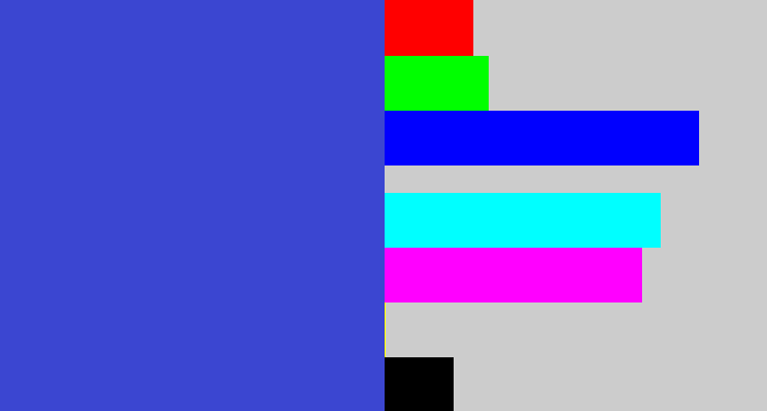 Hex color #3b46d1 - warm blue