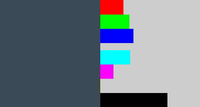 Hex color #3b4954 - dark grey blue
