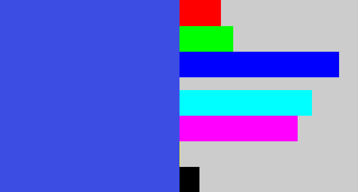 Hex color #3b4de3 - warm blue