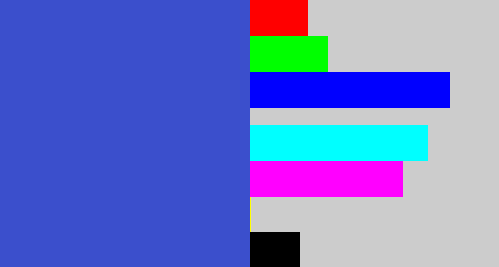 Hex color #3b4fcc - warm blue