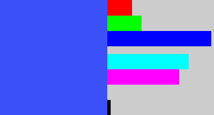 Hex color #3b51f7 - warm blue