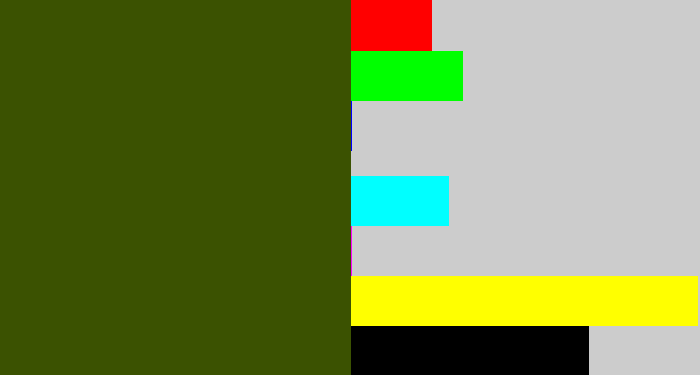 Hex color #3b5201 - dark olive green