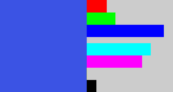 Hex color #3b53e4 - warm blue
