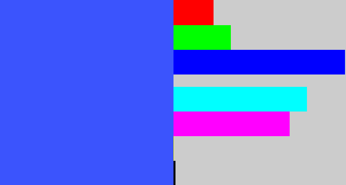 Hex color #3b54fd - azul