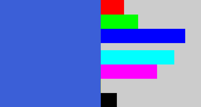 Hex color #3b5fd7 - warm blue