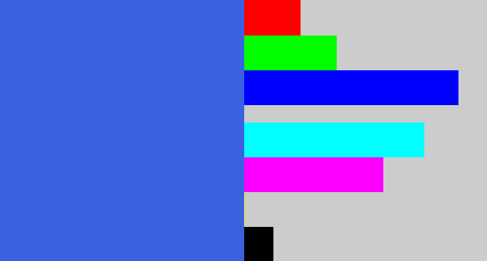 Hex color #3b61e1 - warm blue