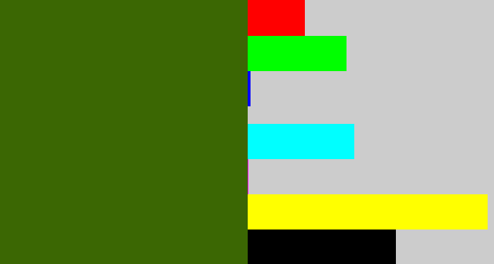 Hex color #3b6703 - navy green