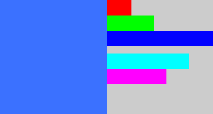 Hex color #3b71ff - lightish blue
