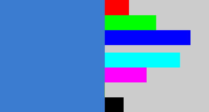 Hex color #3b7cd0 - windows blue