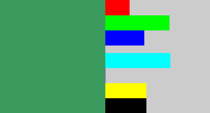 Hex color #3b9b5e - greenish